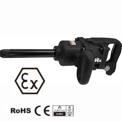 Гайковерт взрывозащищенный ударный пневматический прямого типа AIRPRO SA24108EX-8I (1"; раб. 2643Нм (макс. 2983Нм); 6000 об/мин; 9,48 кг)