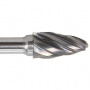 Борфреза гиперболическая со сферическим торцом F2025N-M06 с крупным зубом для обработки алюминия (D гол.=20 мм, d хв.=6 мм, L хв.=45 мм)
