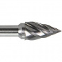 Борфреза твердосплавная гиперболическая с точечным торцом G1225N-M06 с крупным зубом для обработки алюминия (D гол.=12 мм, d хв.=6 мм, L хв.=45 мм)