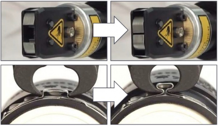 Клещи (кусачки) пневматические SA8518-PC-4 (захват А=13 мм) для обжима ушковых хомутов